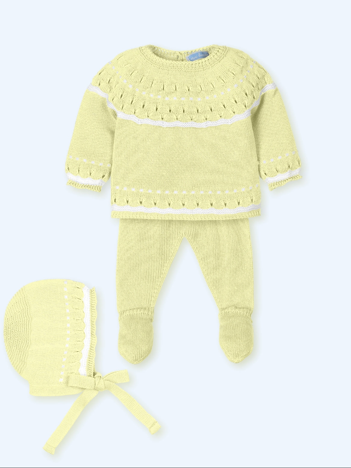 YELLOW CLOUD BABY SET WITH BLANKET (4PC)