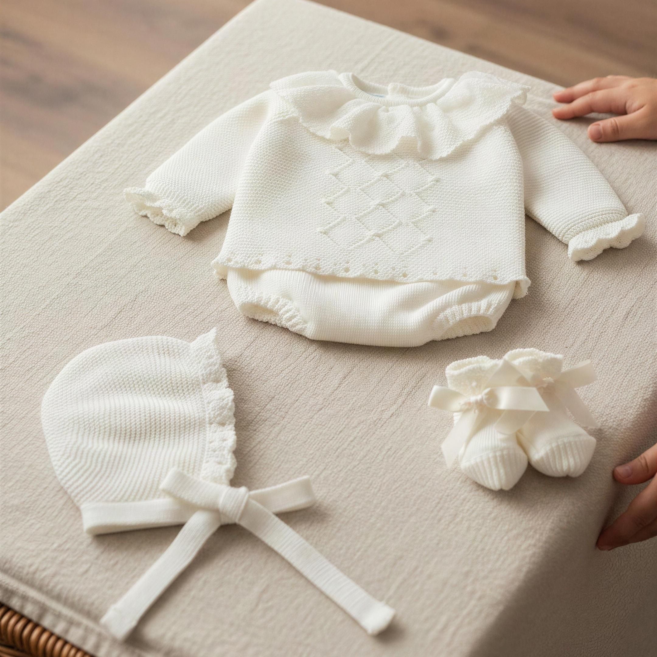 LUXE WHITE EMBROIDERY SET (SHORT)