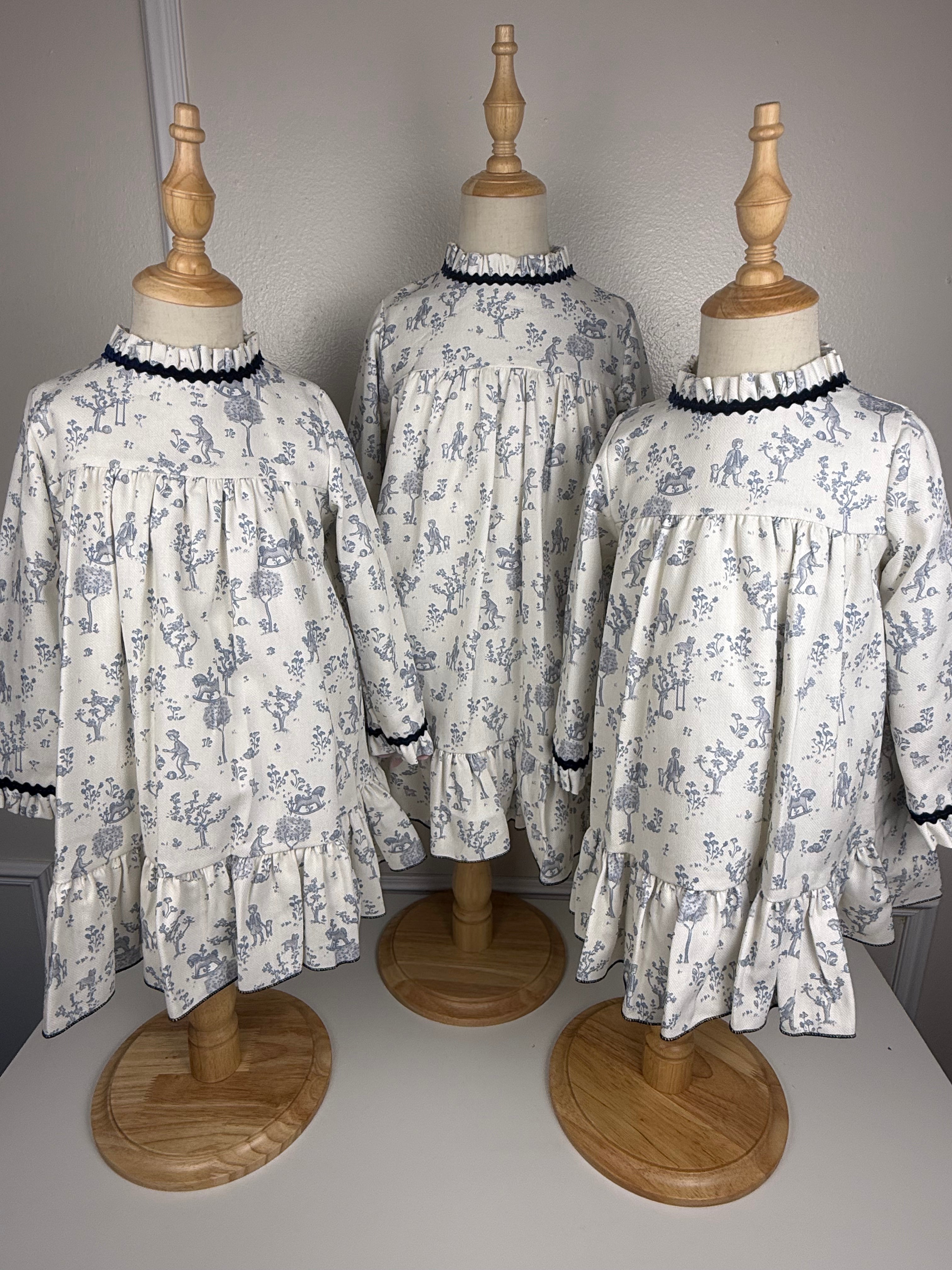 GIRL DRESS LANDSCAPE WHITE