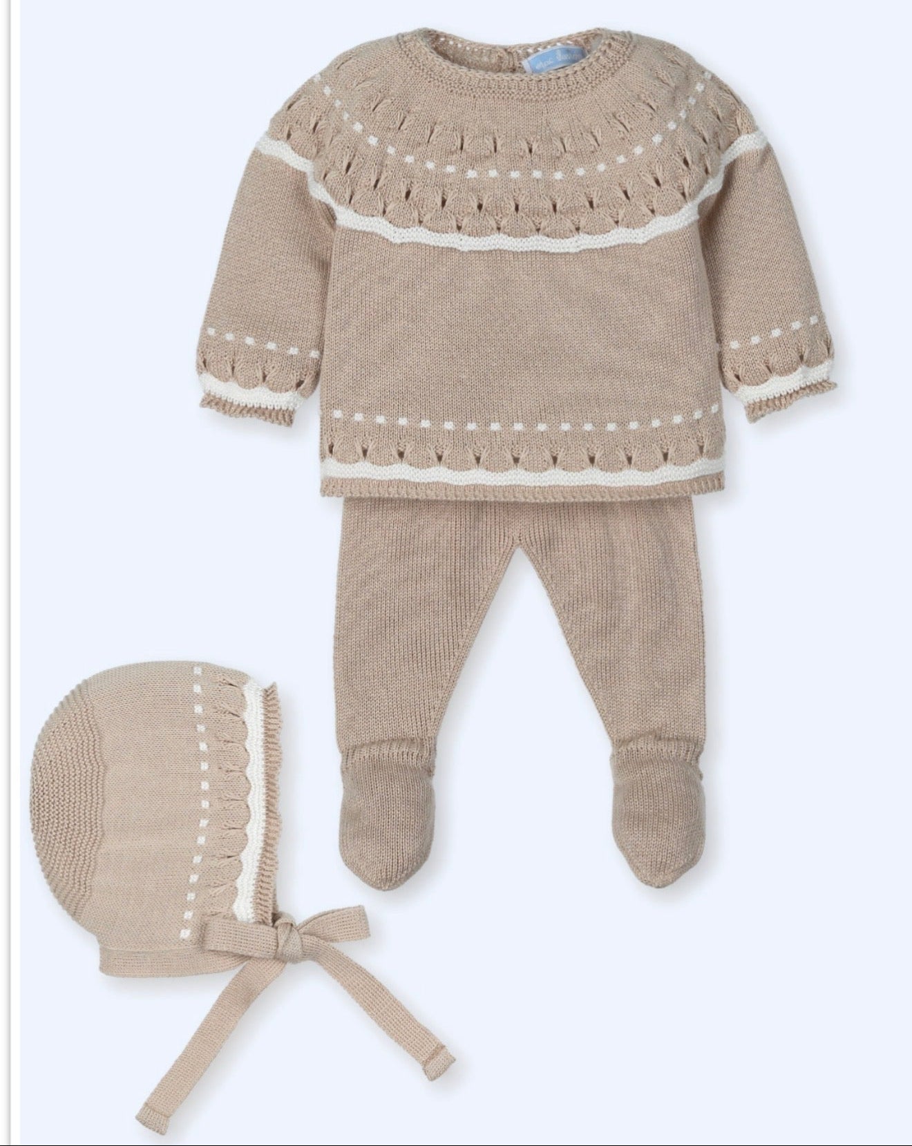 BROWN CLOUD BABY SET WITH BLANKET (4PC)
