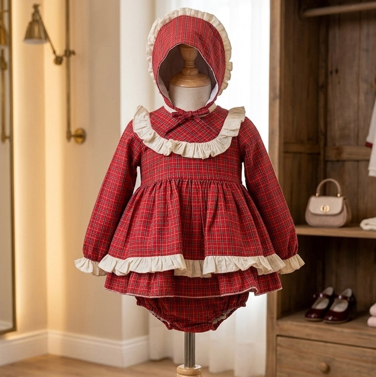 BABY GIRL SET RED BOONET