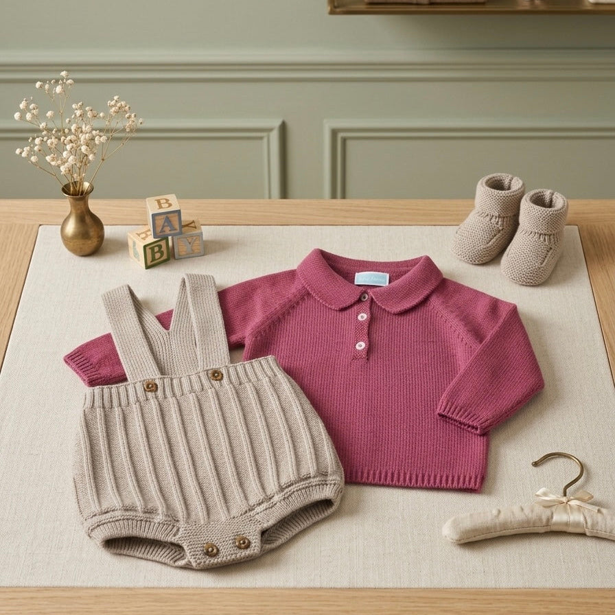 BABY BOY SET OVERALL WITH POLO (2 COLORES)