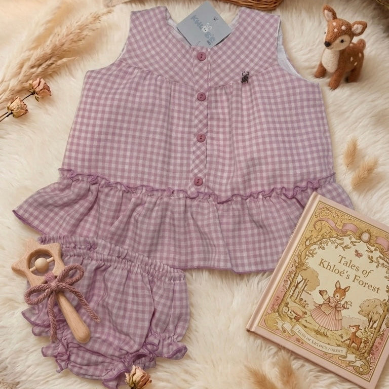 BABY SET PINK SQUARE