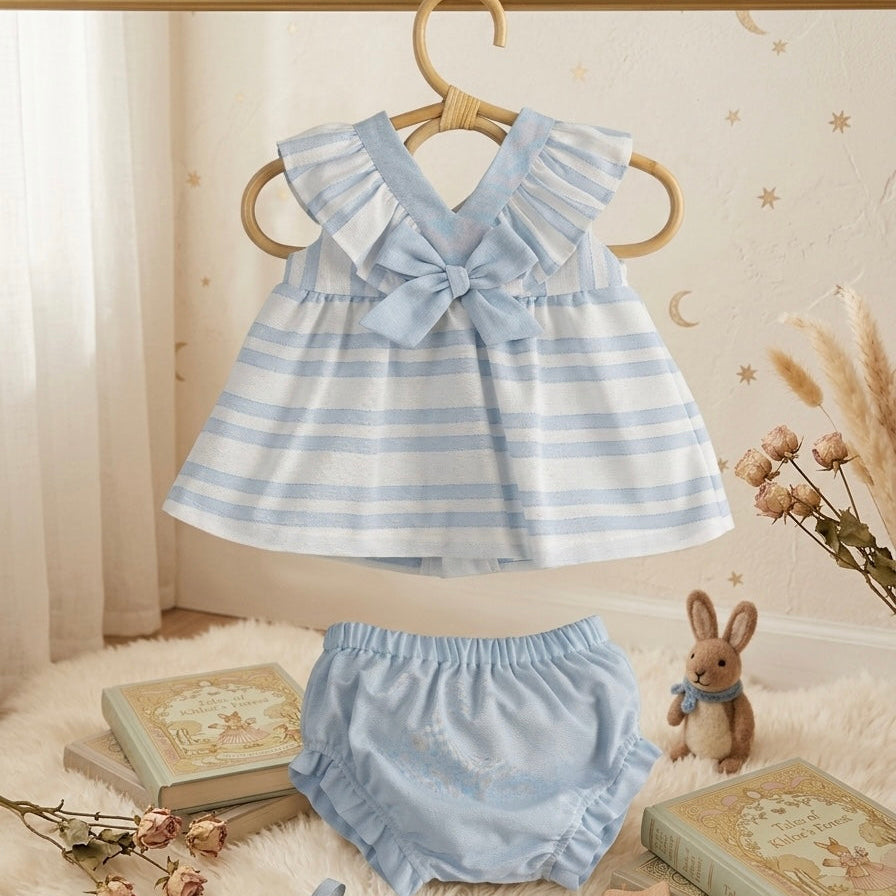 BABY SET BLUE STRIPES