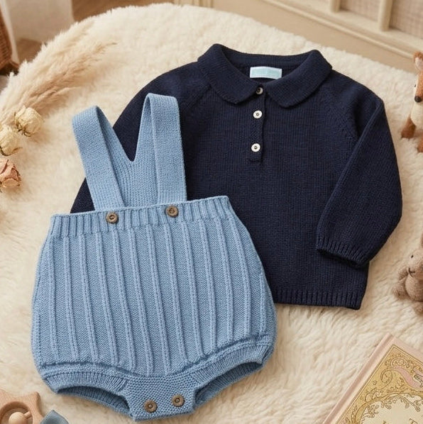 BABY BOY SET OVERALL WITH POLO (2 COLORES)