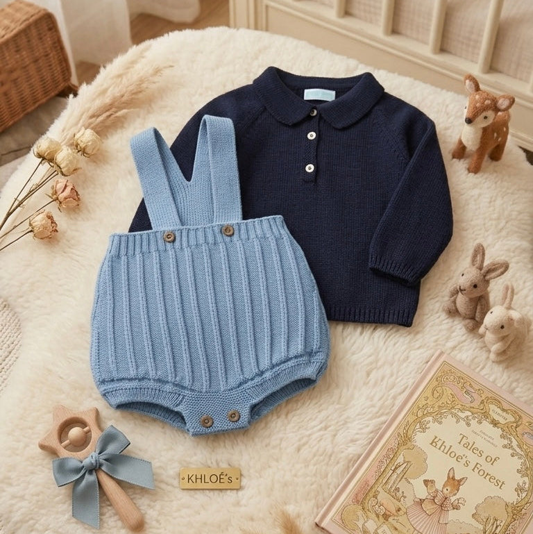 BABY BOY SET OVERALL WITH POLO (2 COLORES)