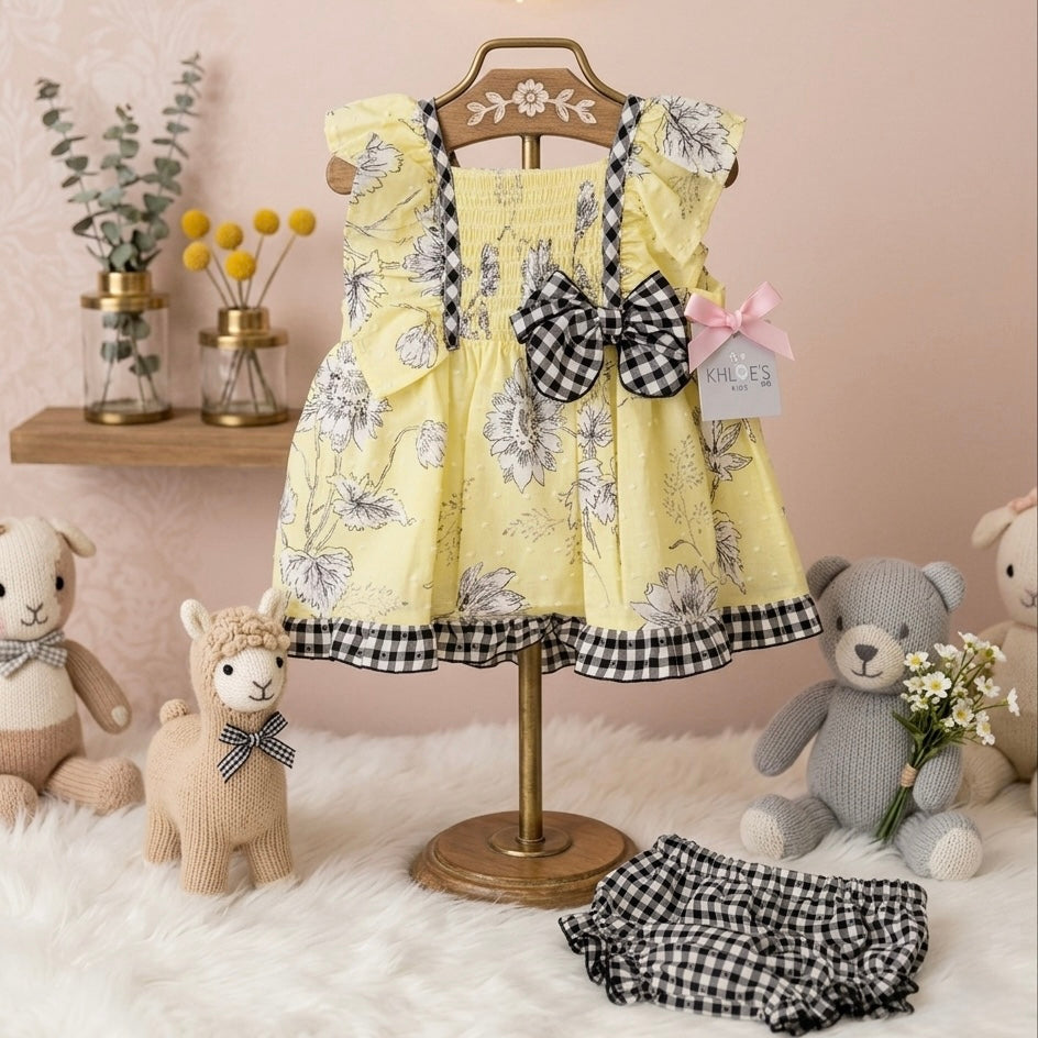 BABY GIRL SET YELLOW FLOWER