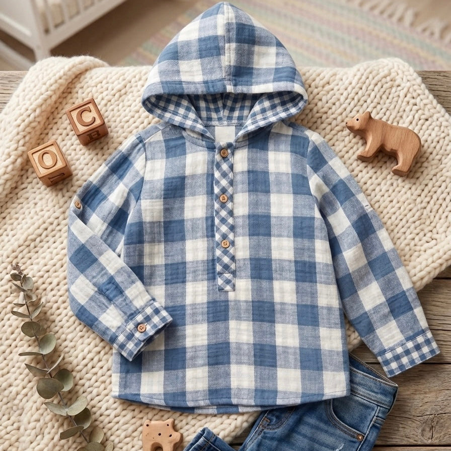 BOYS LONG SLEEVE SHIRT BLUE