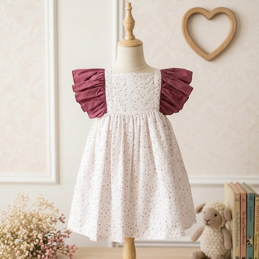 GIRL DRESS CLASSIC WHITE TEA