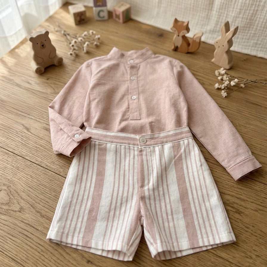 LINEN SET CORAL BOYS