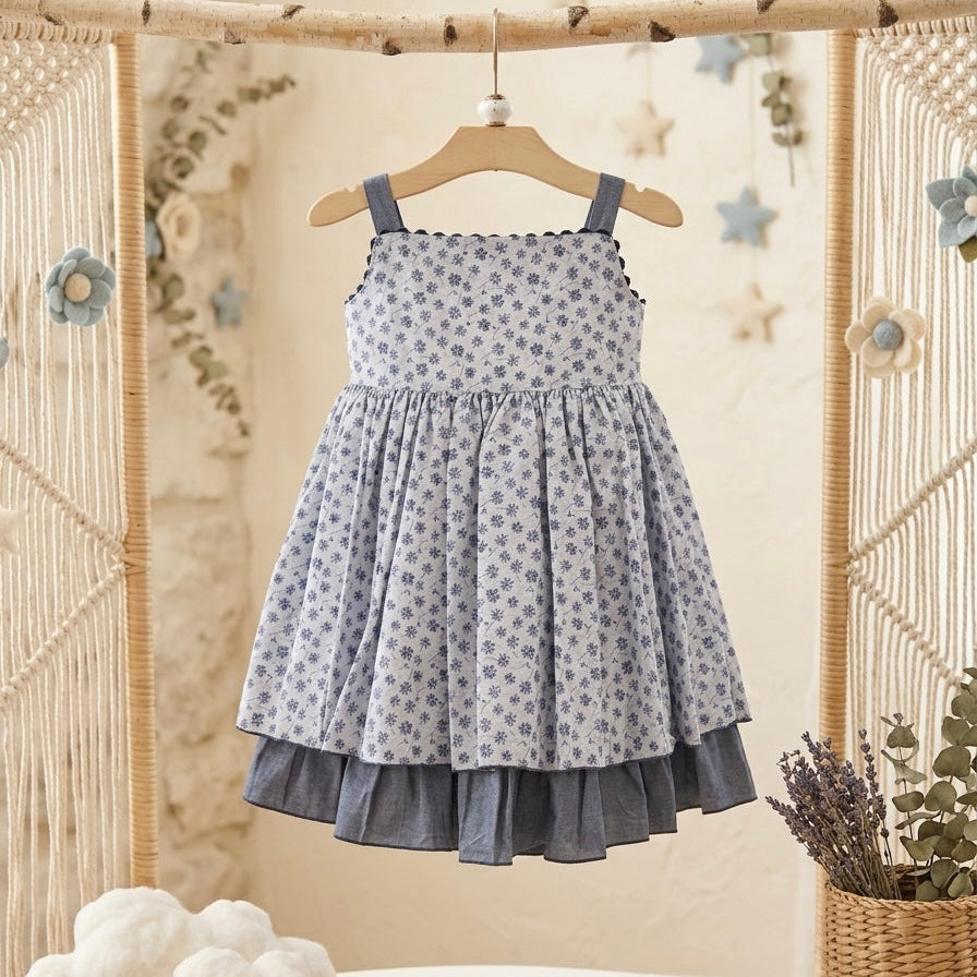 GIRL DRESS JEAN BLUE