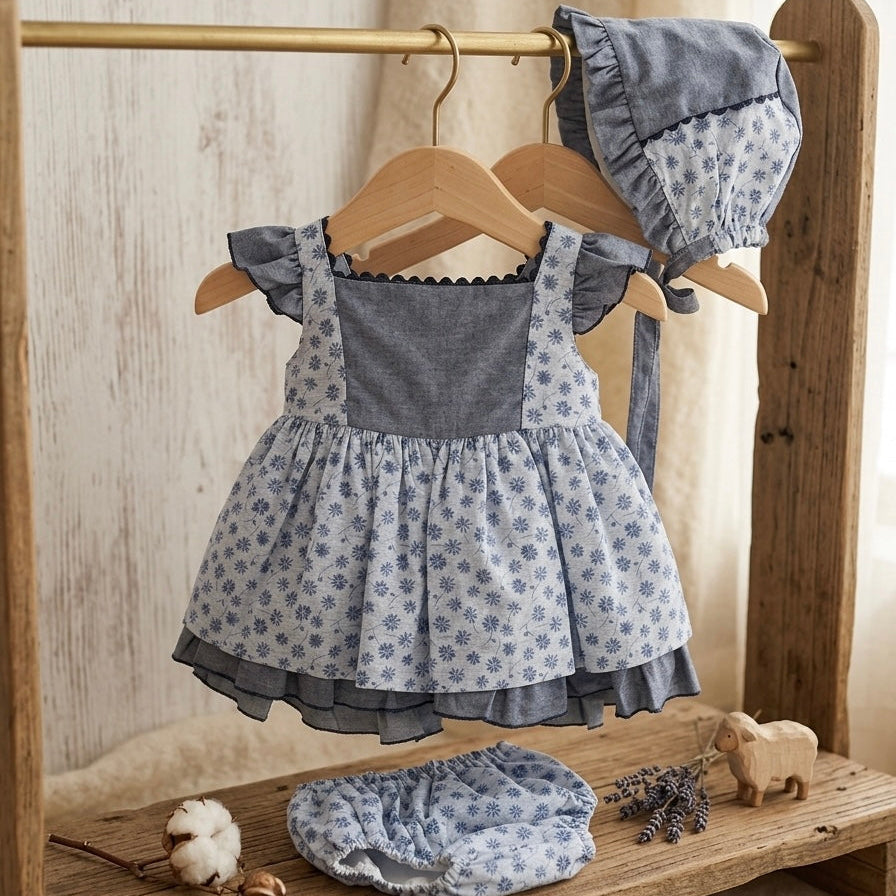 BABY SET FLOWERS JEAN