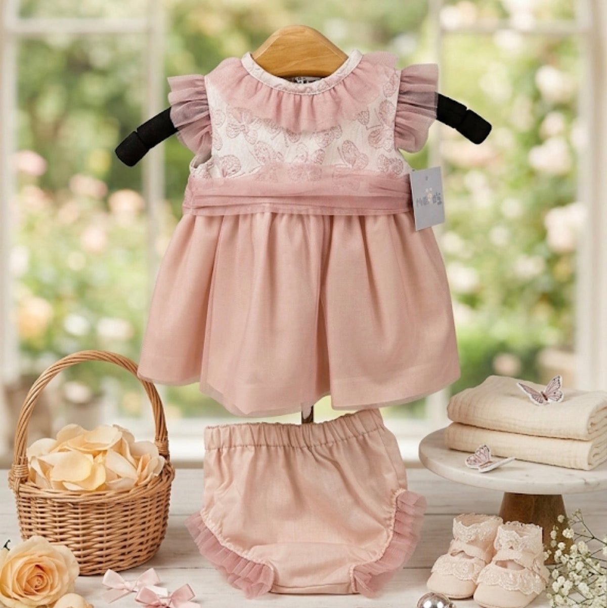 BABY SET PINK BUTTERFLIES