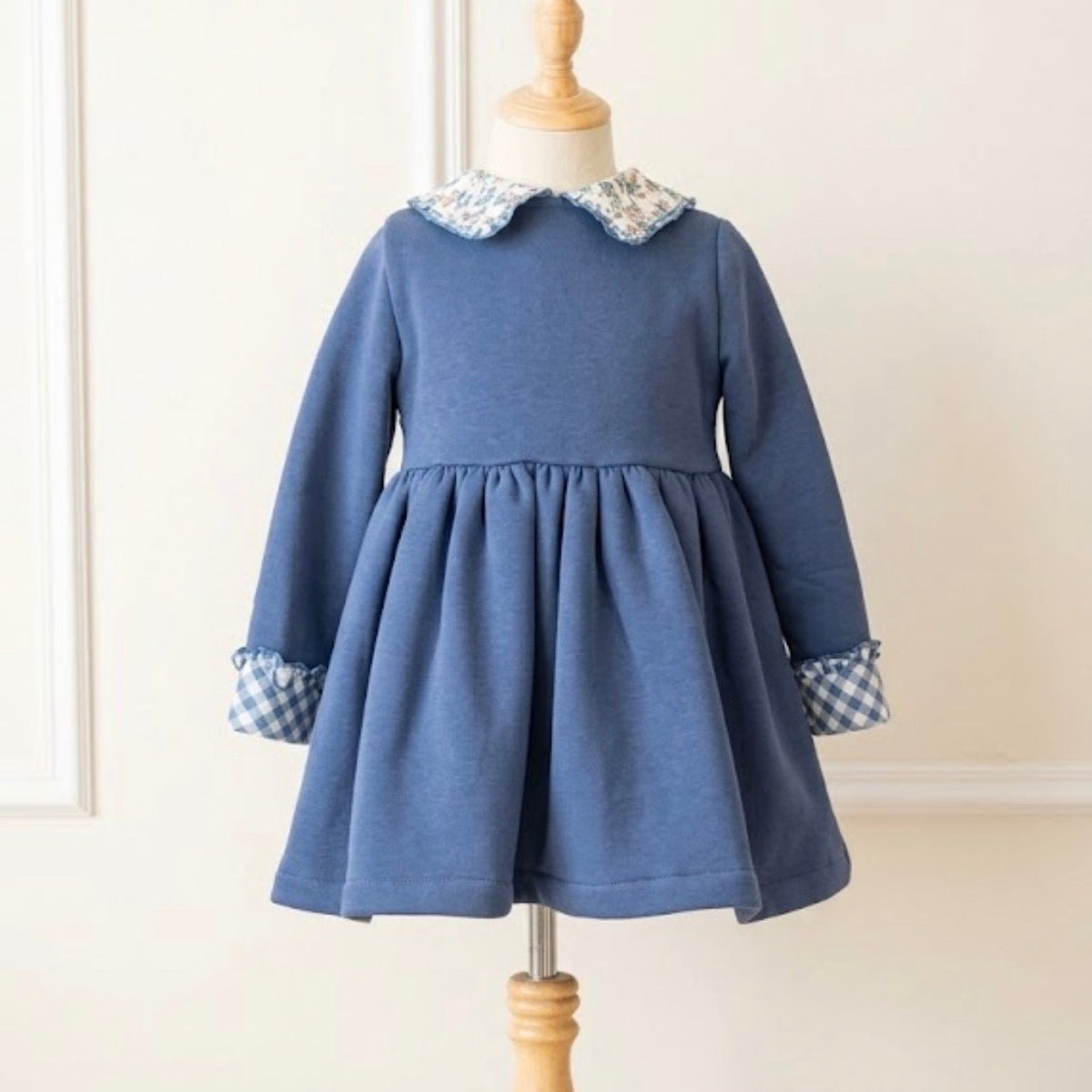 GIRL DRESS BLUE FLOWERS