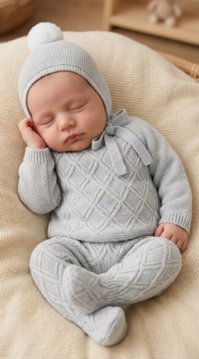 NEWBORN GRAY 3PC SET