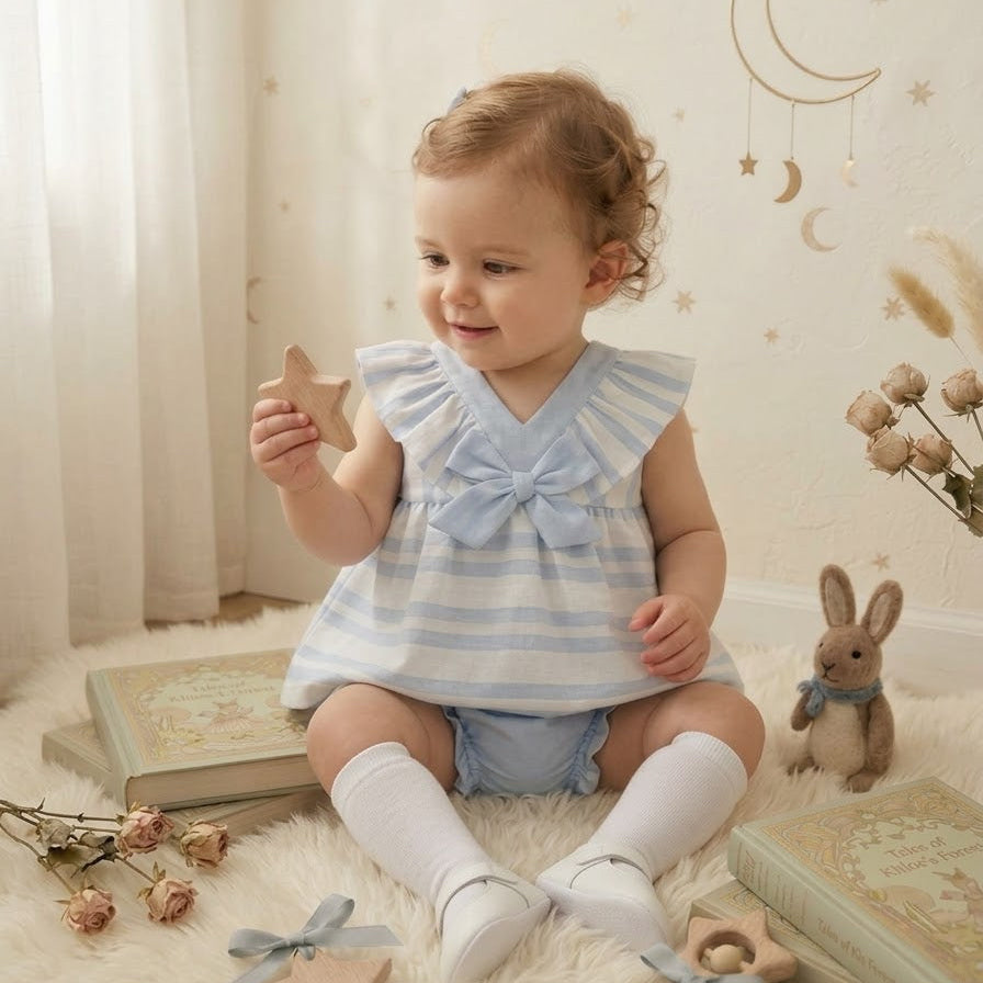 BABY SET BLUE STRIPES