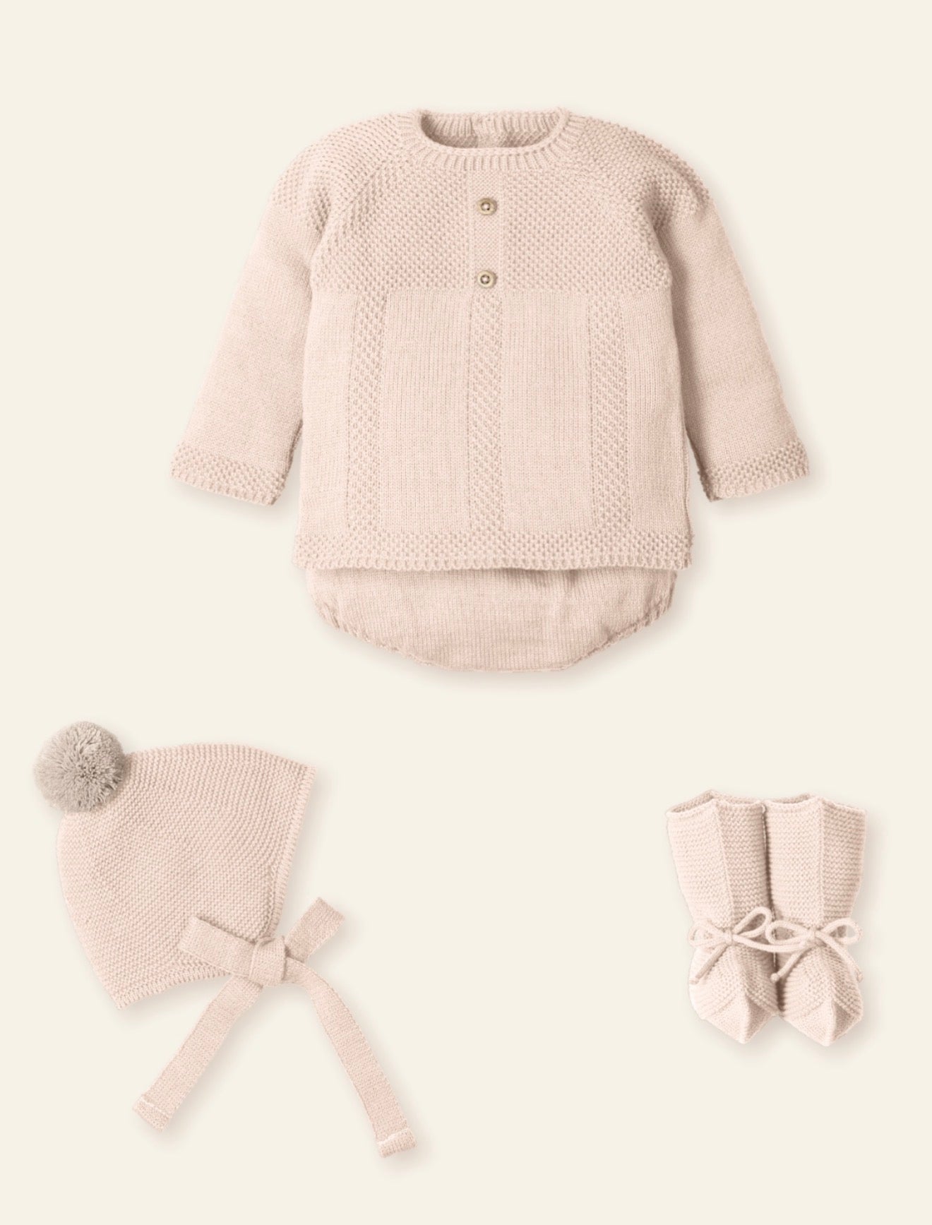 NEWBORN SHORT BUTTON SET 4PC (2 COLORES)