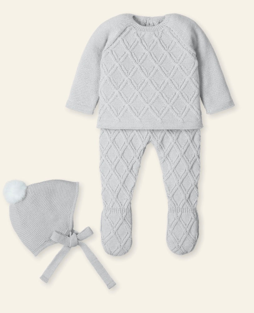 NEWBORN GRAY 3PC SET