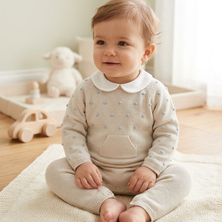 CLASSIC COLLARED KNIT ROMPER