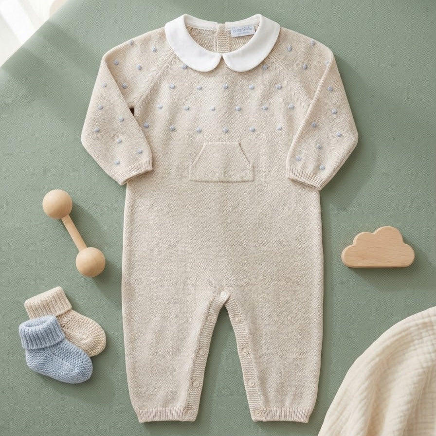 CLASSIC COLLARED KNIT ROMPER