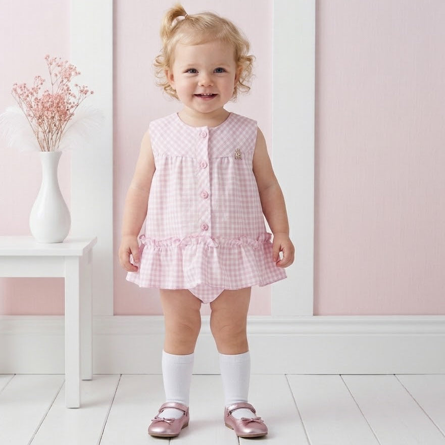 BABY SET PINK SQUARE