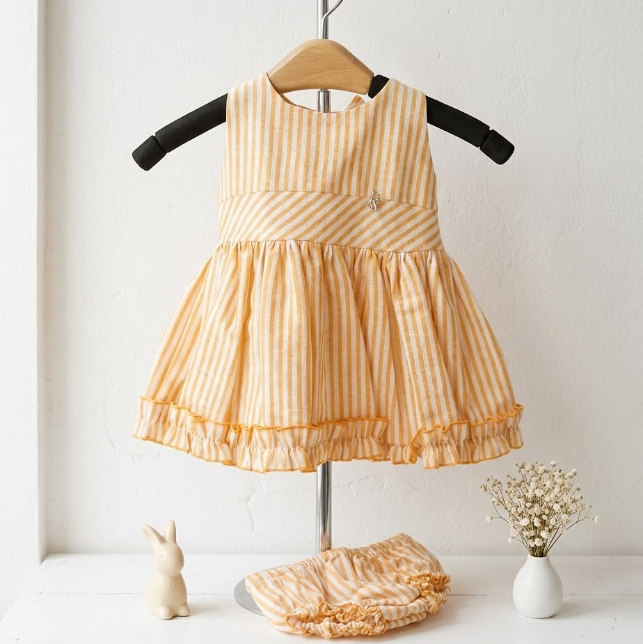 BABY ORANGE STRIPED SET
