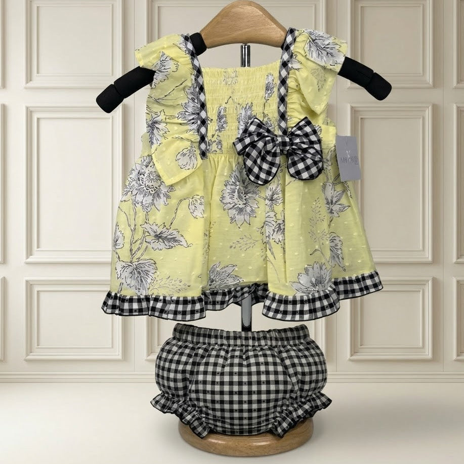 BABY GIRL SET YELLOW FLOWER