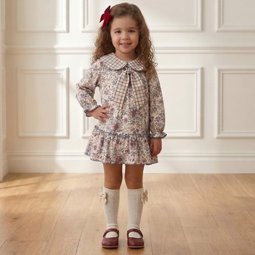 GIRL DRESS CHRISTMAS FLOWERS