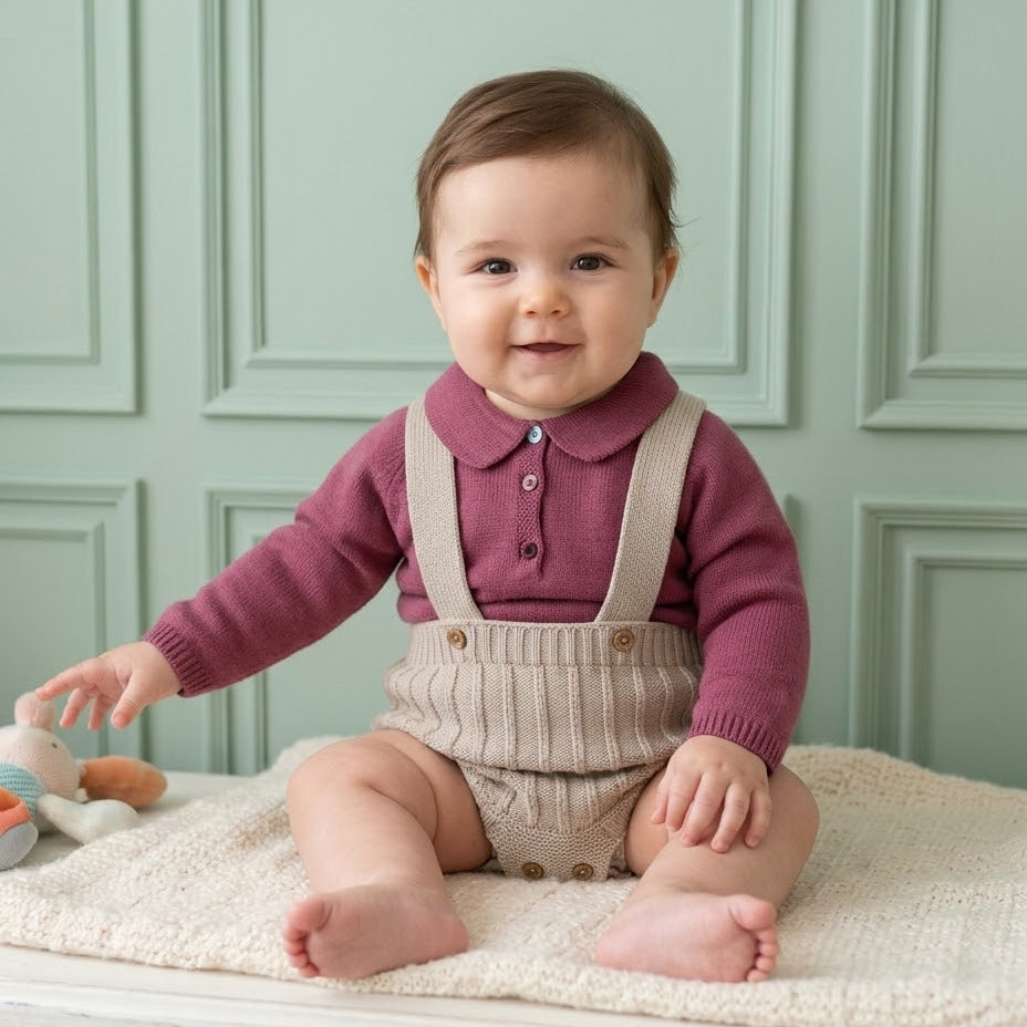 BABY BOY SET OVERALL WITH POLO (2 COLORES)