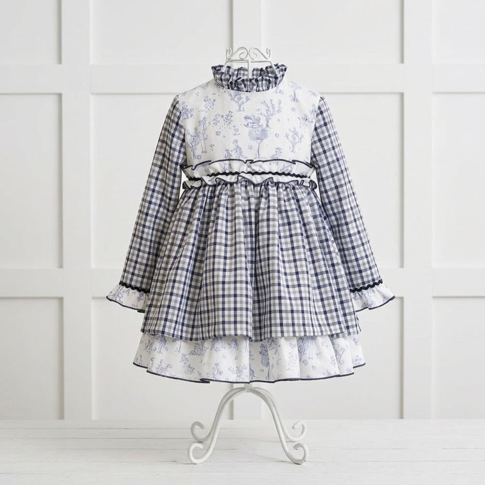 GIRL DRESS LANDSCAPE BLUE