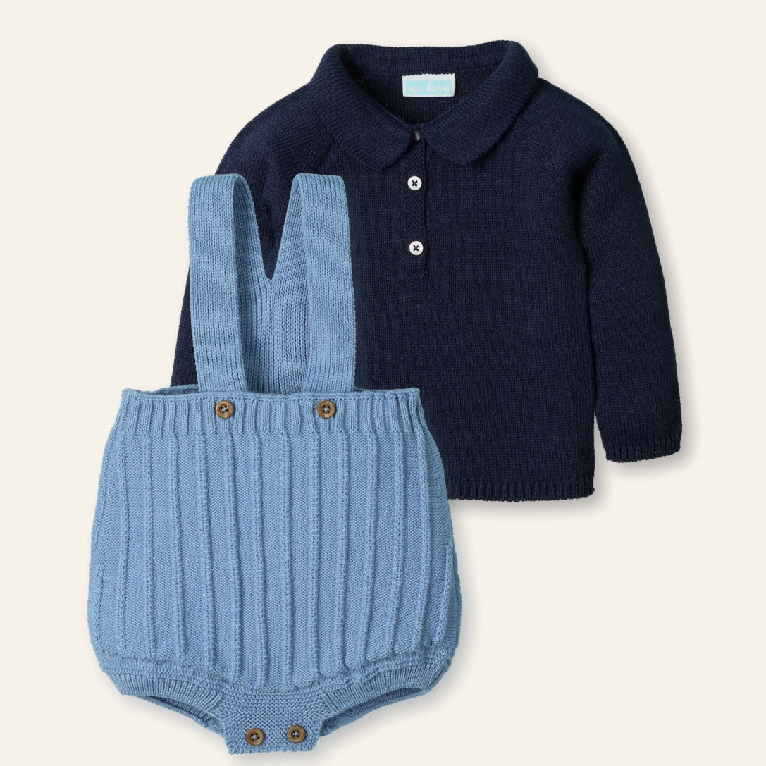 BABY BOY SET OVERALL WITH POLO (2 COLORES)