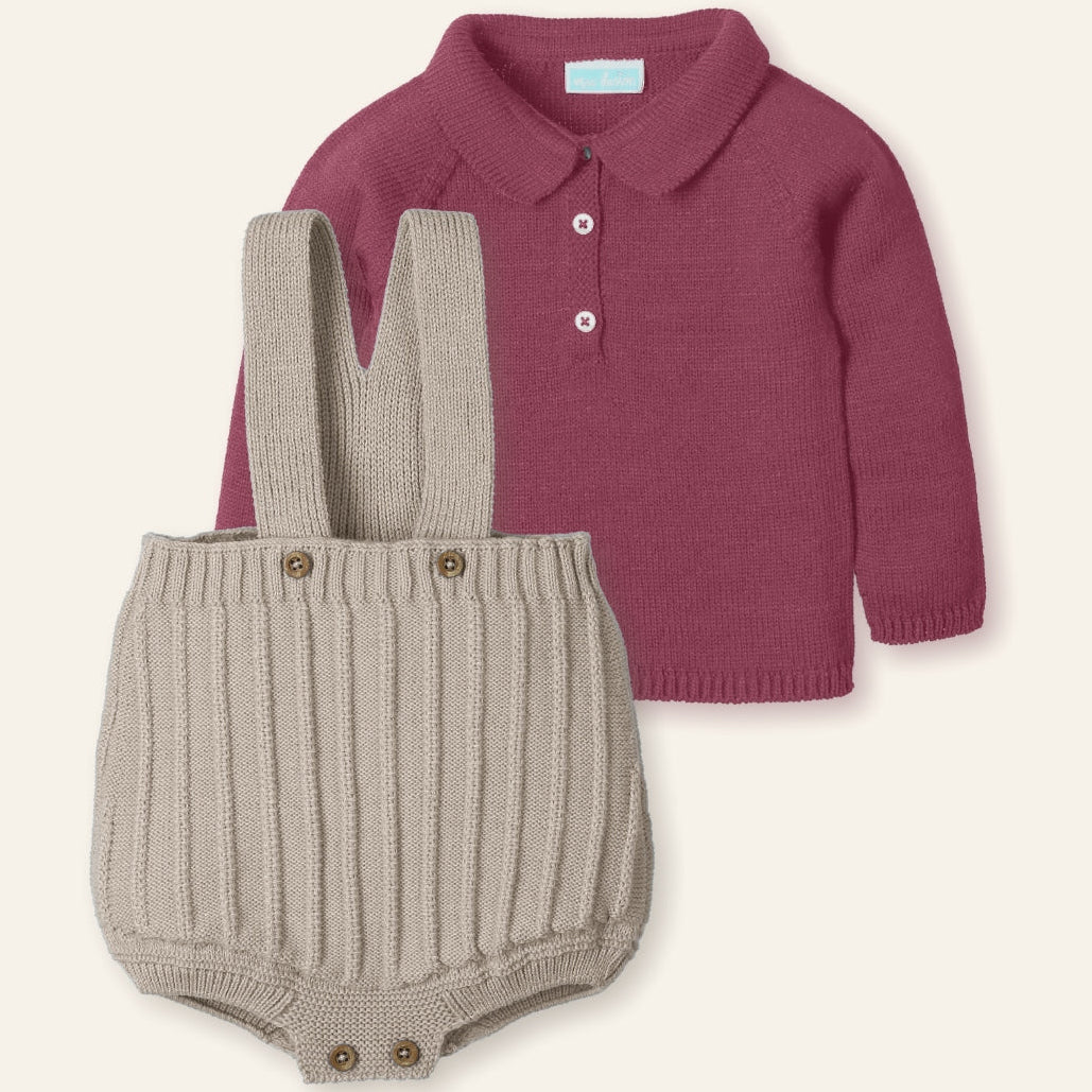 BABY BOY SET OVERALL WITH POLO (2 COLORES)
