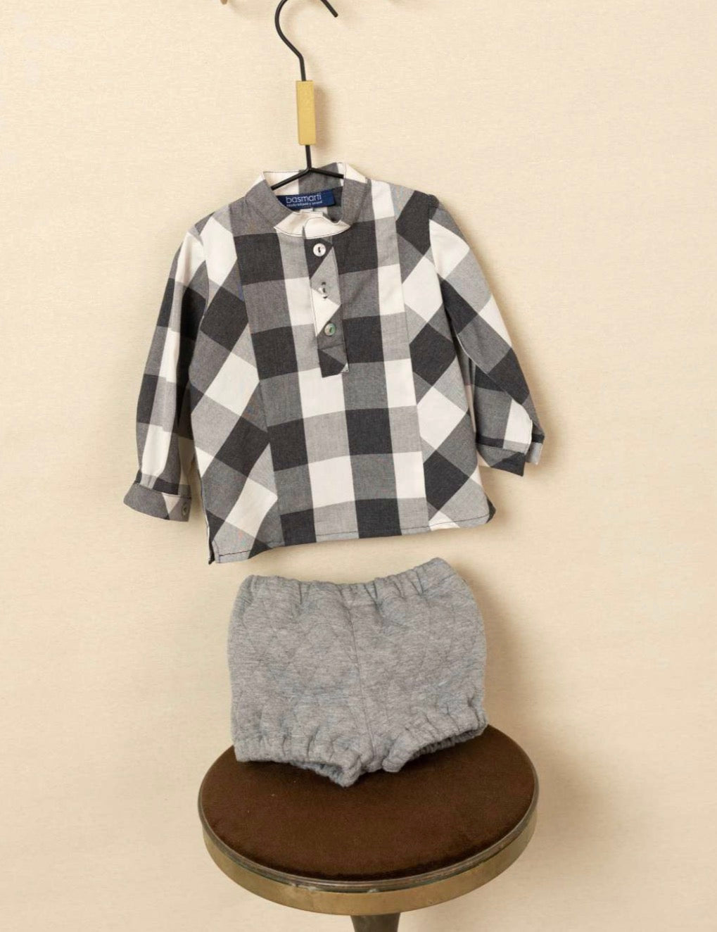 BOY SET GRAY BLACK SQUARES