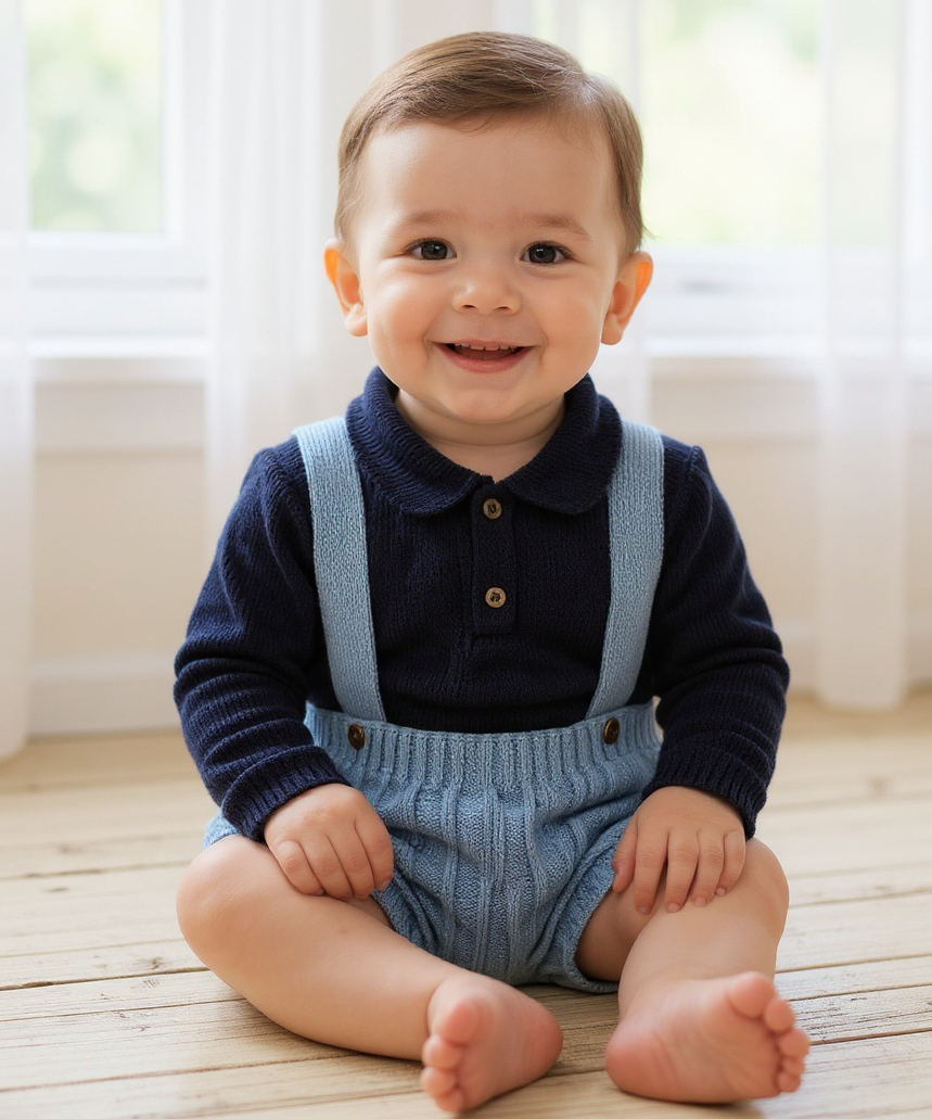 BABY BOY SET OVERALL WITH POLO (2 COLORES)