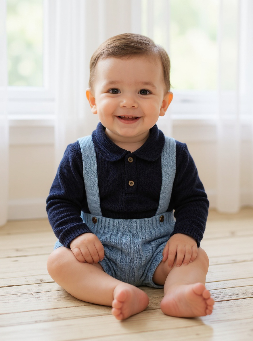 BABY BOY SET OVERALL WITH POLO (2 COLORES)