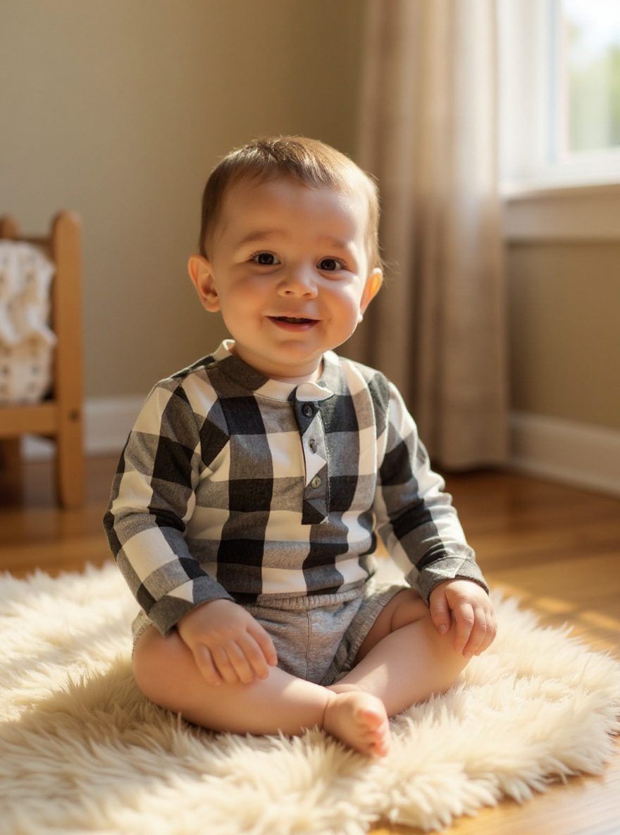 BOY SET GRAY BLACK SQUARES