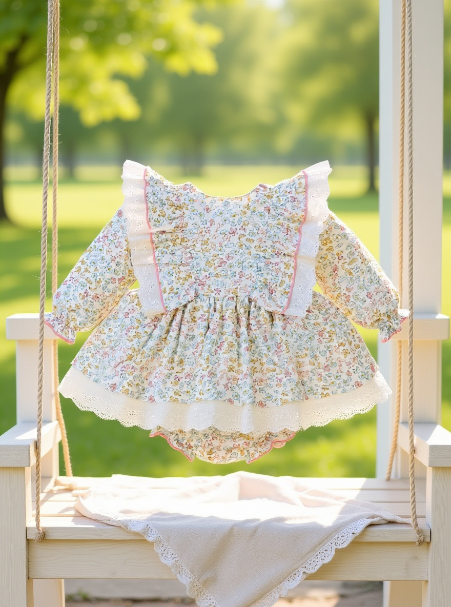 BABY SET FLOWERS PINK