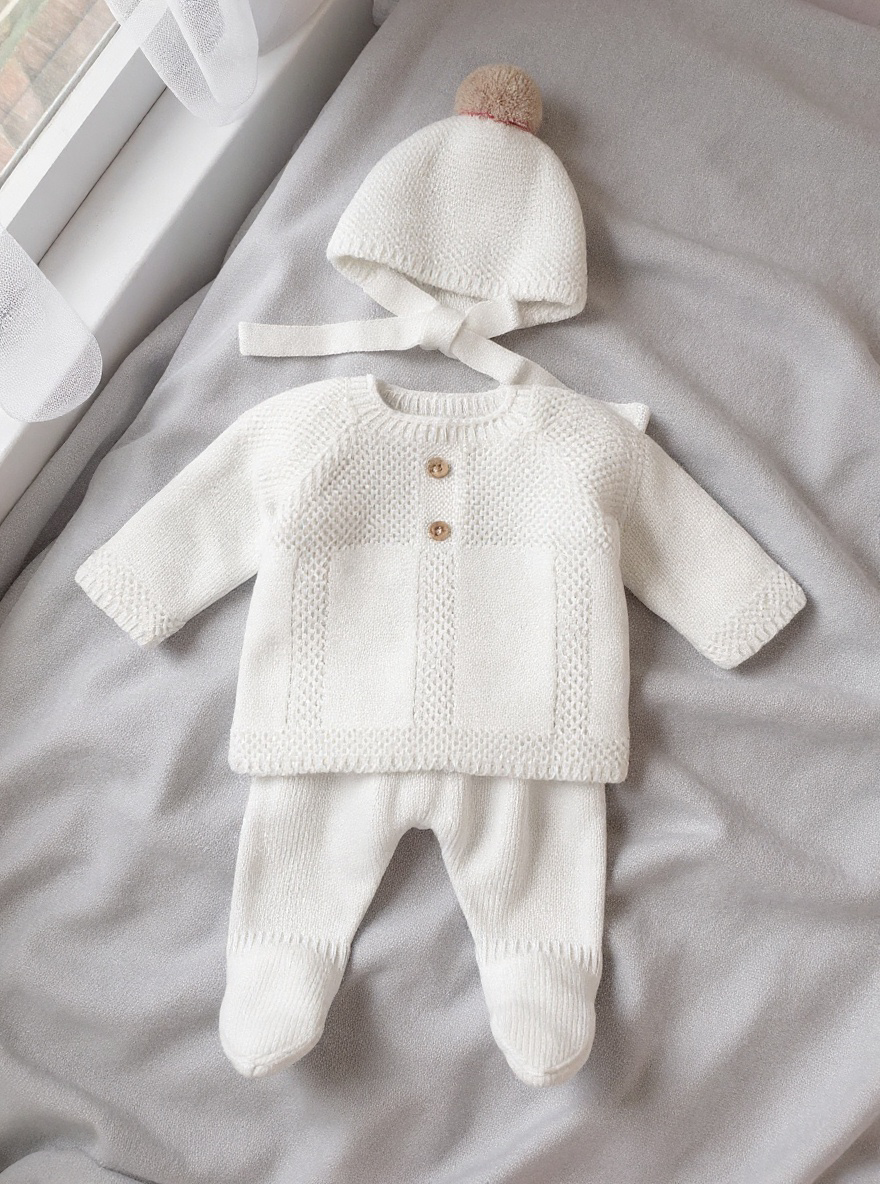 NEWBORN LONG BUTTON SET 3PC (3 Colores)