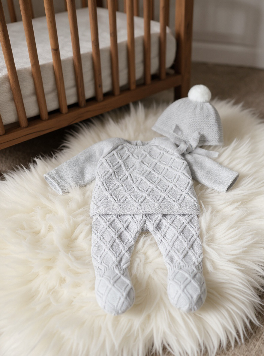 NEWBORN GRAY 3PC SET