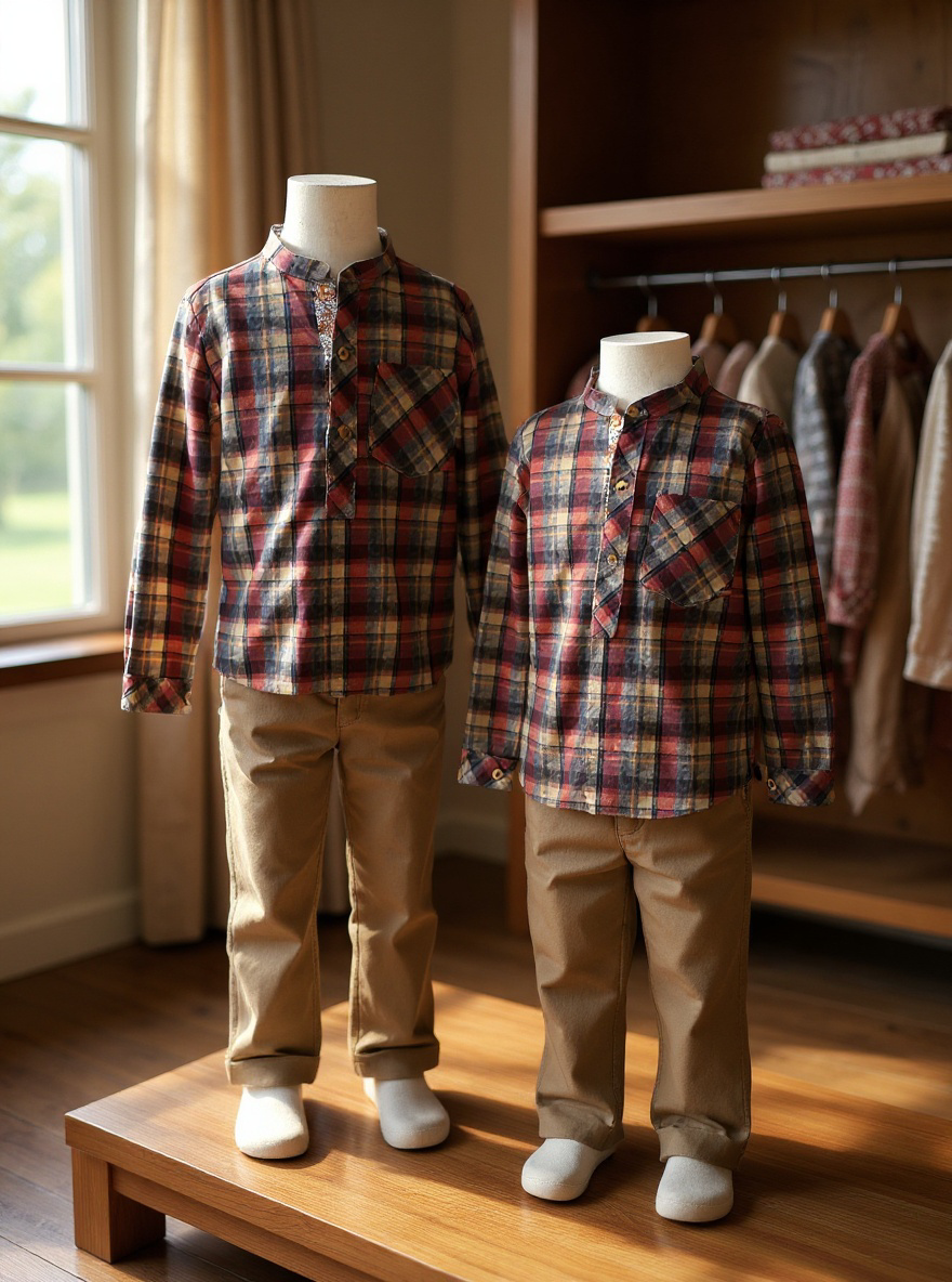 BOYS LONG SLEEVE SHRIT SQUARE