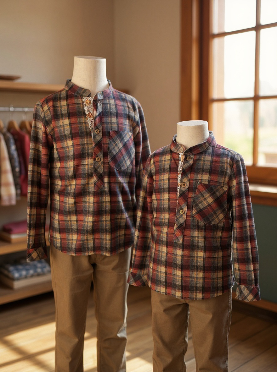 BOYS LONG SLEEVE SHRIT SQUARE