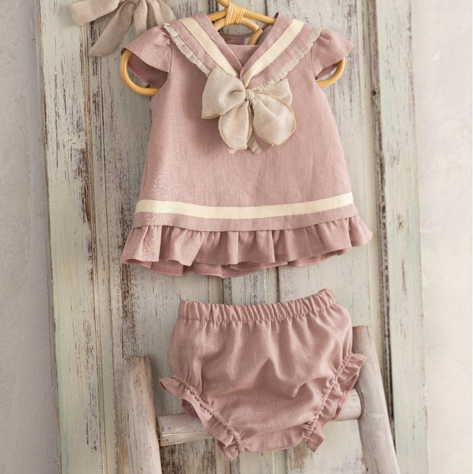 BABY GIRL SET PINK RUFFLE