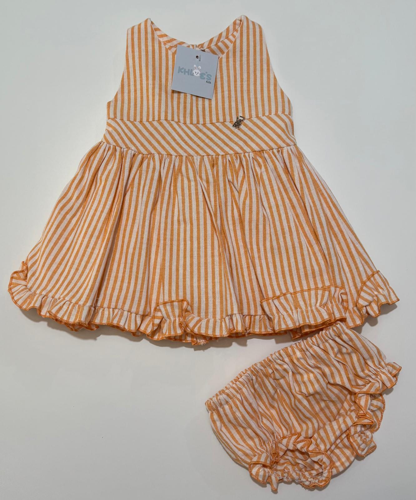 BABY ORANGE STRIPED SET