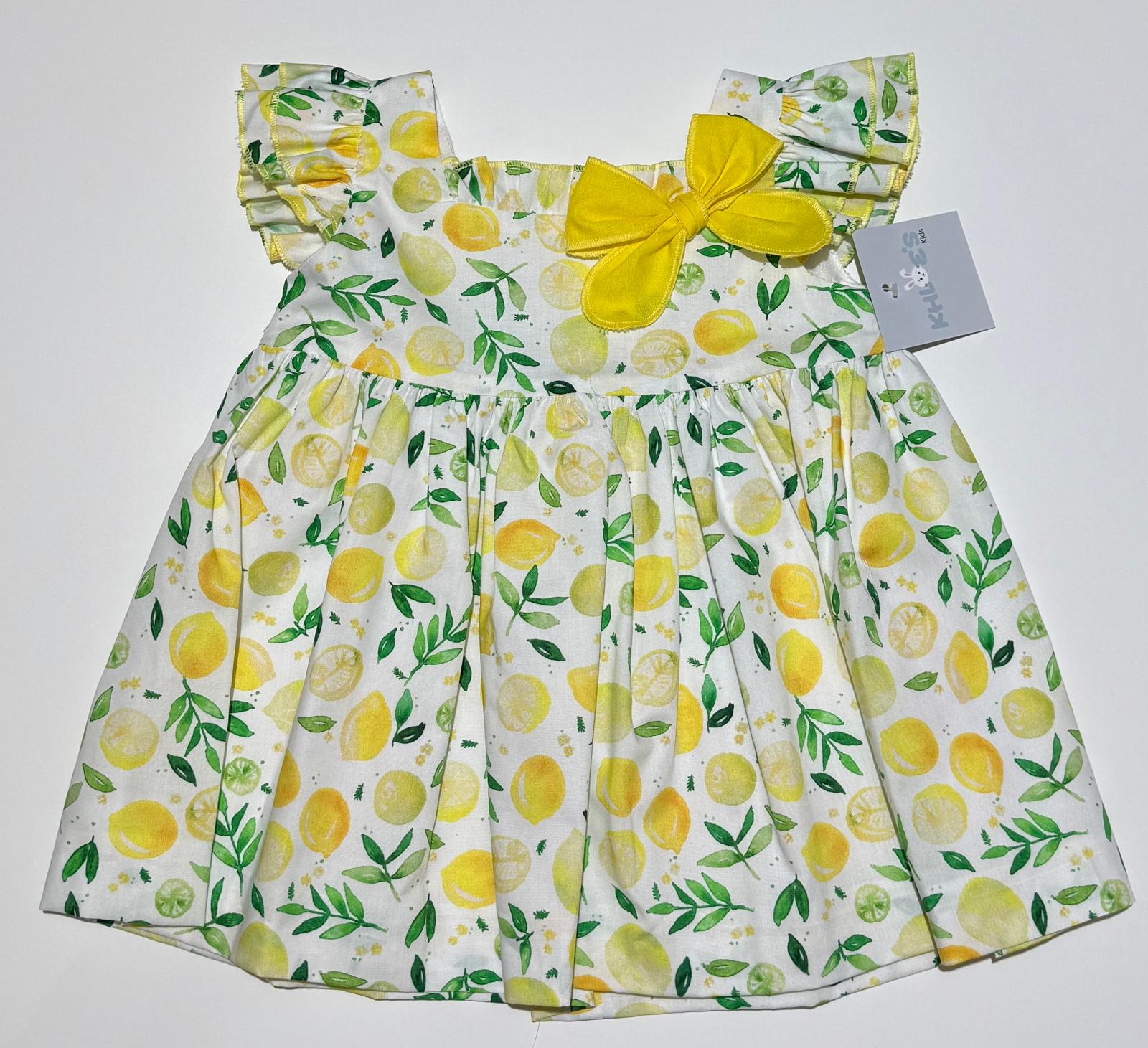 BABY DRESS YELLOW LEMON