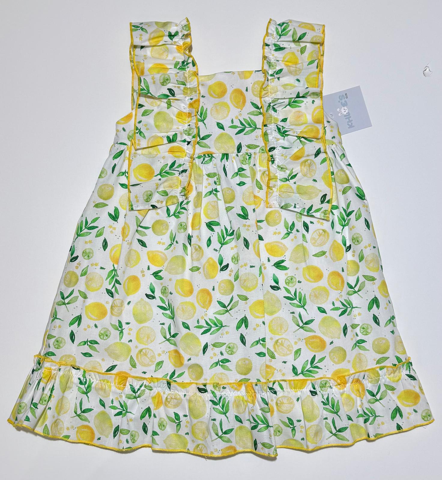 GIRL DRESS YELLOW LEMON