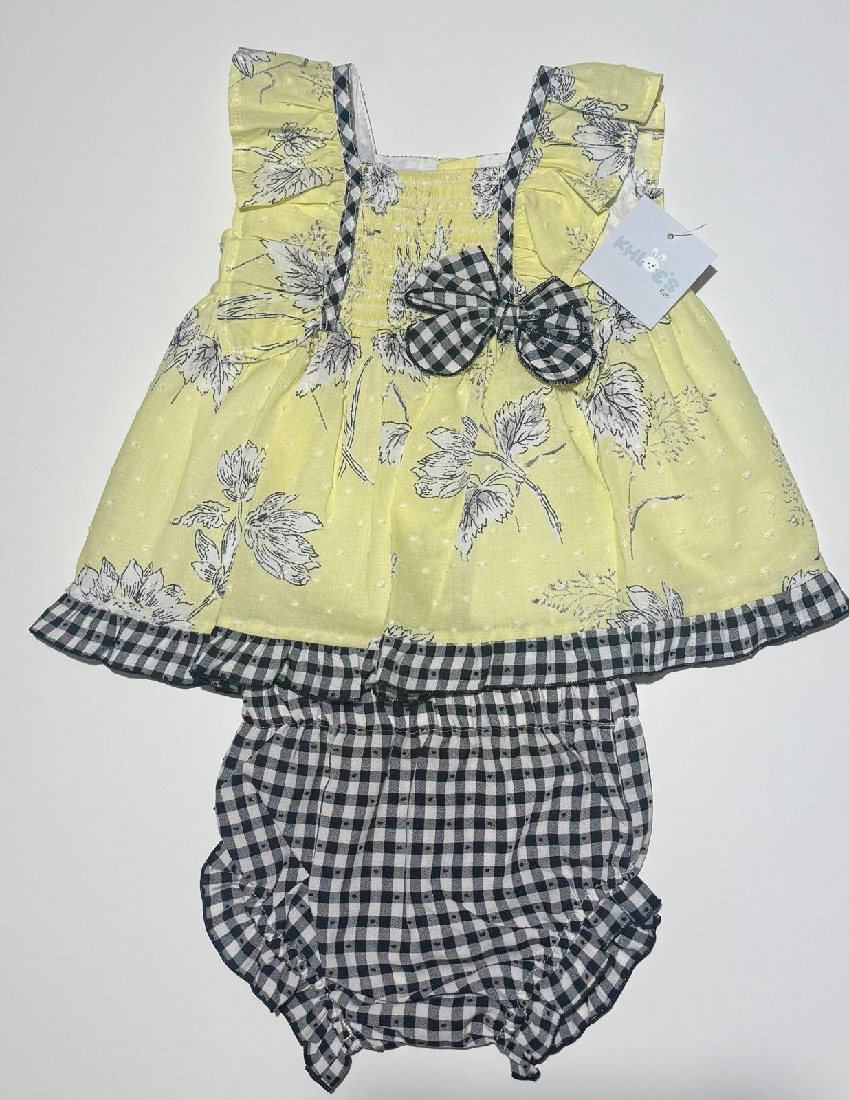 BABY GIRL SET YELLOW FLOWER