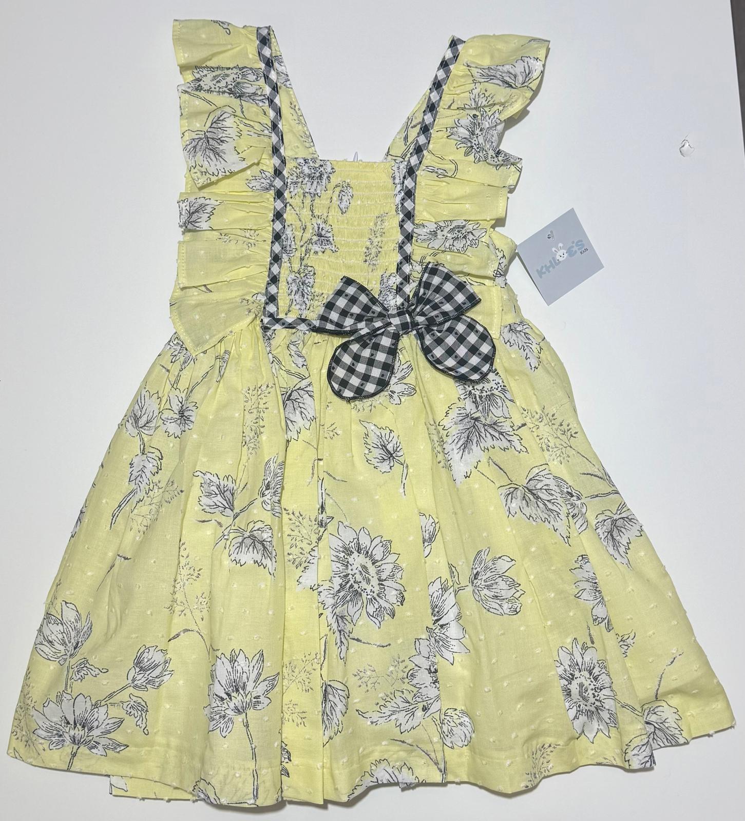 GIRL DRESS YELLOW FLOWER
