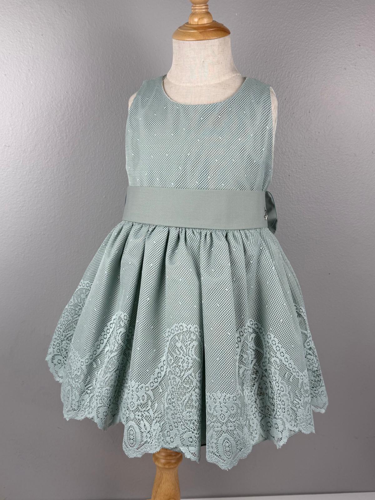 GIRL GREEN DRESS CEREMONY EMBROIDERY