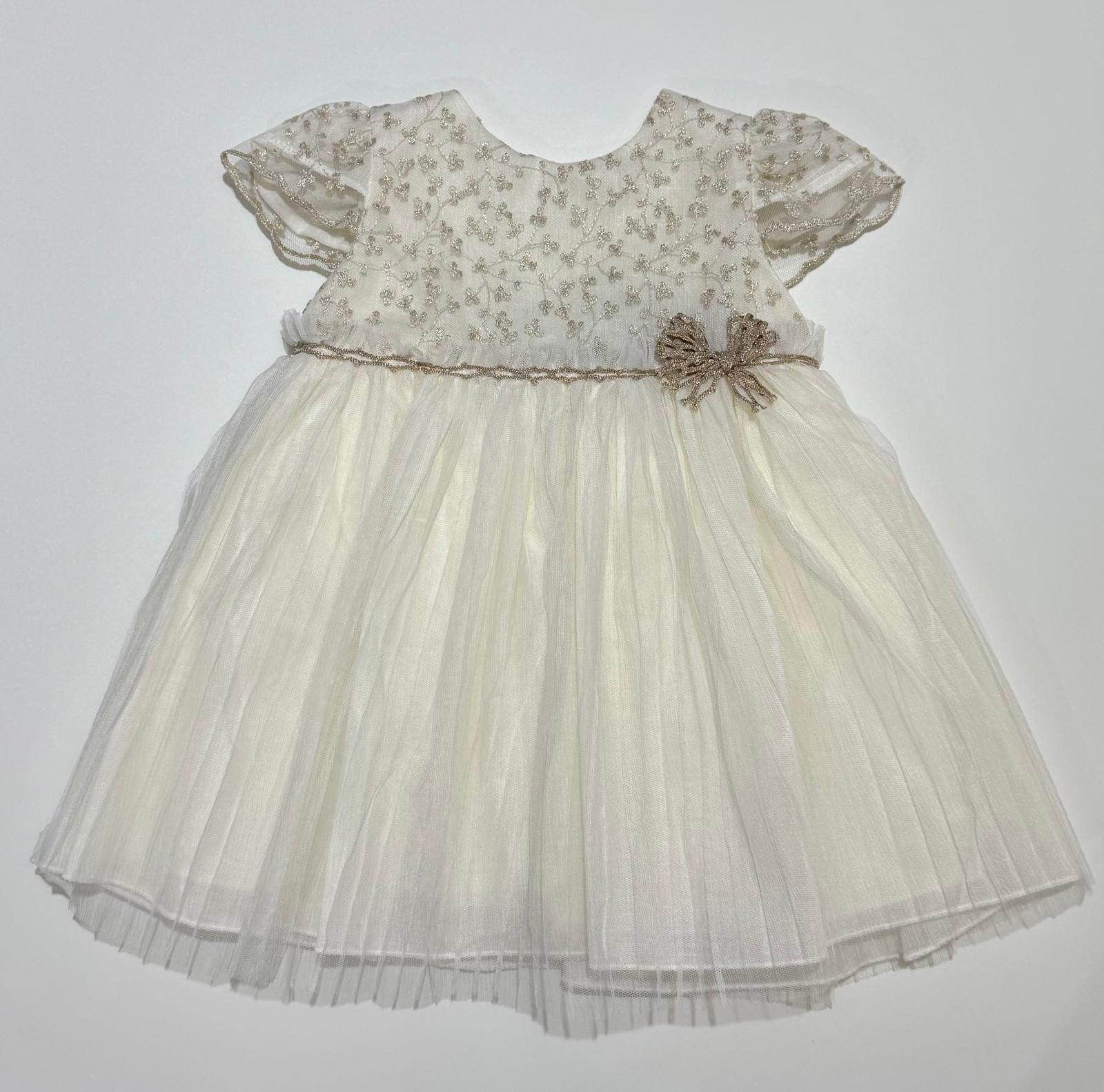 GIRL DRESS PEARL AND GOLD