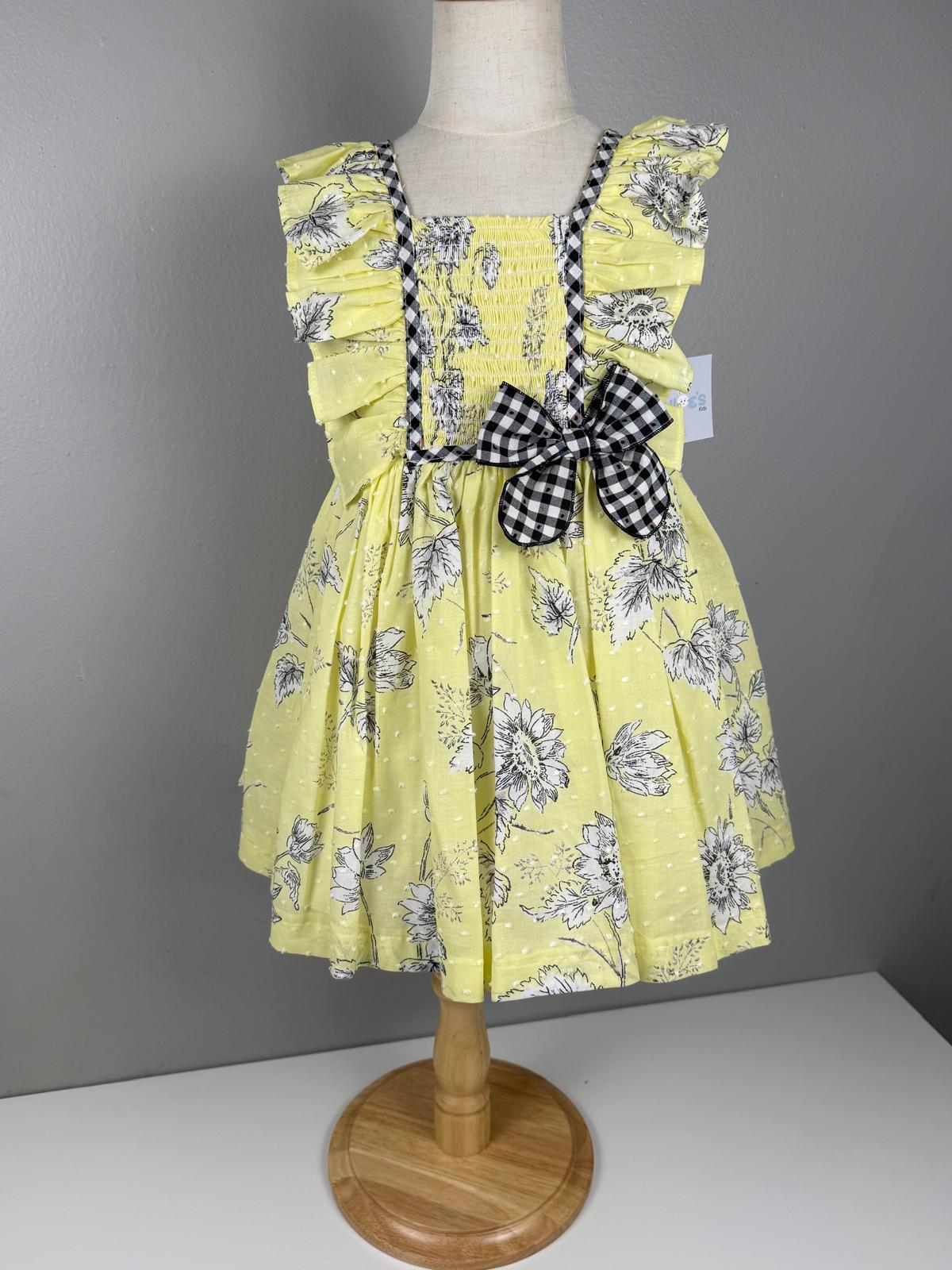 GIRL DRESS YELLOW FLOWER